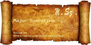 Major Szerafina névjegykártya